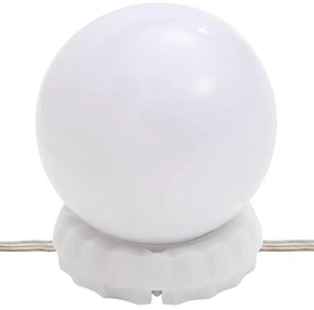Mesa de Maquiagem com Espelho e Luzes LED Madeira Velha Madeira Recons