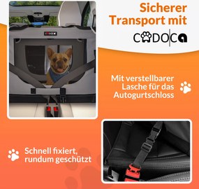 Transportadora dobrável para cães XL 82x58x58cm Cinza