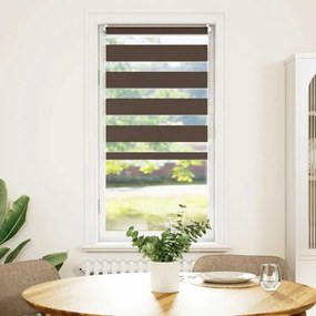 Estore de rolo 80 x 150 cm, linhas de zebra / Café