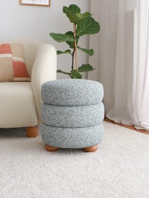 Pouffe Boumy – Azul Cinza – 42x44x42 cm