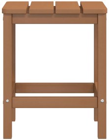 Mesa de jardim Adirondack 38x38x46 cm PEAD castanho