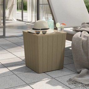 364153 vidaXL Mesa de jardim com tampa removível polipropileno castanho-claro