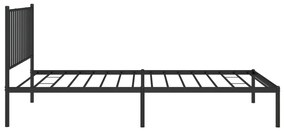 Estrutura de cama com cabeceira 107x203 cm metal preto