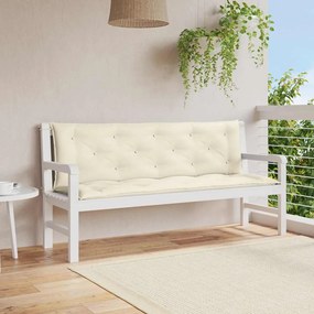 Almofadões banco jardim 2 pcs tecido oxford branco nata