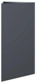 Vaso/floreira de jardim triangular 40x34,5x70 cm aço antracite