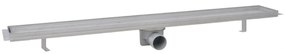Dreno de chuveiro linear 2 pcs 930x140 mm aço inoxidável