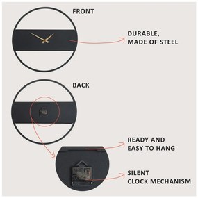 Relógio de Parede Decorativo Aps103 – Preto – 49 x 49 cm