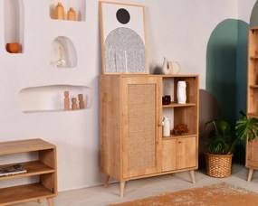 Armário Multiusos Hazeran – Carvalho – 40x90x110 cm