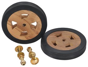 Rodas para espreguiçadeira 2 pcs madeira teca maciça