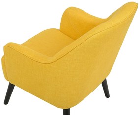 Poltrona em tecido amarelo LOKEN Beliani