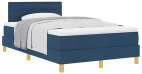 Cama Box Spring com Colchão Azul 120x200 cm Tecido