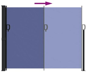 Toldo lateral retrátil 160x500 cm azul