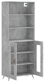 Armário alto 69,5x34x180 cm derivados de madeira cinza cimento