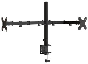Suporte duplo para monitor VESA 75/100 mm aço preto