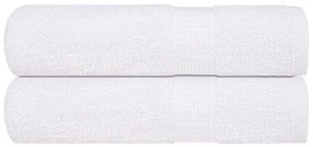 vidaXL Toalhas de banho 2pcs FROGN 70x140 cm 100% algodão branco
