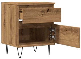 Mesa cabeceira 40x35x50 cm derivados madeira carvalho artisiano