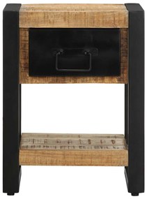 Mesa de cabeceira 35x34x45 cm madeira maciça manga áspera