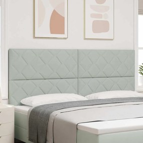 vidaXL Cabeceira Design em Blocos de Diamante Cinza Claro 200 cm Veludo