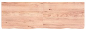 Bancada p/ WC 120x40x(2-4) cm madeira maciça tratada castanho