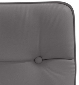Cadeiras de jantar 4 pcs couro artificial cinzento