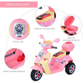 HomCom® Carro de triciclo Moto elétrica infantil com Bateria para cria