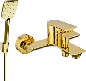 Mexen Alexa R62 bateria de banho com conjunto de duche, dourada - 7123R62-50