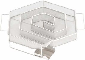 vidaXL Gerador de fumo frio hexagonal 22,5 cm aço inoxidável