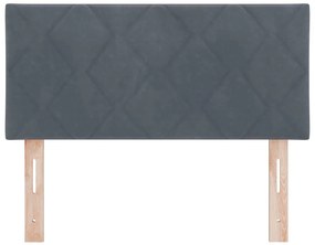 Cabeceira Diamond Block da em cinza escuro, 100cm, veludo