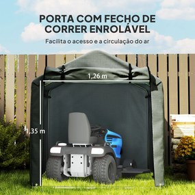 Abrigo de Exterior para Ferramentas e Bicicletas 2,2x1,57x1,65 m com Porta Desmontável com Fecho de Correr Cinzento Escuro