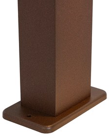 Candeeiro de poste para exterior industrial castanho enferrujado 30 cm IP44 - Baleno