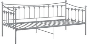 Sofá-cama 90x200 cm metal cinzento