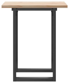 Mesa de jantar estrutura em O 60x60x75,5 cm pinho/aço
