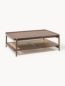 Mesa de centro em madeira com vime vienense Libby