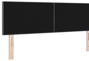 Cabeceira vidaXL Botão Estofada Cinza Escuro 140 cm Tecido