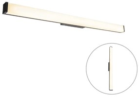LED Candeeiro de parede moderno preto 92 cm IP44 - Cascada Moderno