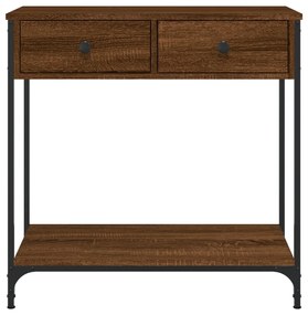 Mesa consola 75x34,5x75 cm derivados madeira carvalho castanho