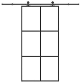 vidaXL Porta deslizante c/ conj ferragens 102x205cm vidro ESG/alumínio