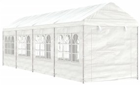 Gazebo com telhado 8,92x2,28x2,69 m polietileno branco