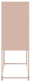 Aparador alto 68,5x38,5x107 cm aço rosa