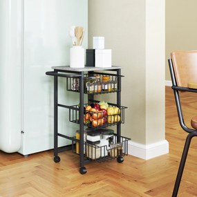 Carrinho de Cozinha com 3 Cestos Deslizantes Taimi – 49,5x31x69 cm – E