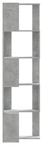 Estante canto 5 prateleiras derivados madeira cinzento cimento