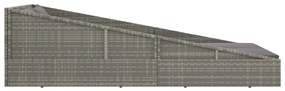 Espreguiçadeira de jardim 110x200 cm vime PE cinzento