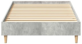Estrutura de cama s/ colchão 90x190 cm cinza cimento