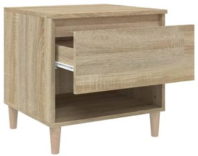 Mesa de cabeceira 50x46x50 cm derivados madeira carvalho sonoma