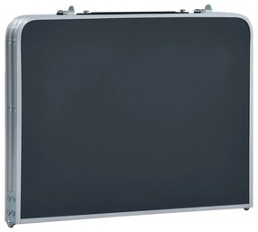 Mesa de campismo dobrável 60x40 cm alumínio cinzento
