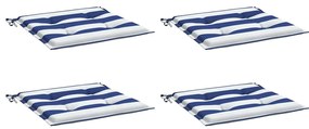 Almofadões p/ cadeira 2pcs 50x50x4 cm tecido riscas azul/branco