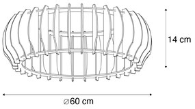 Plafon Escandinavo Bege 60cm incl. LED - Monte Escandinavo