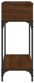 Mesa consola 100x30,5x75 cm derivados madeira carvalho castanho
