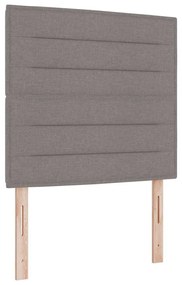 Cama Box com Colchão e Banco Taupe 120x200 cm Tecido