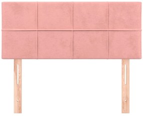 Cabeceira de cama veludo 80x5x78/88 cm rosa